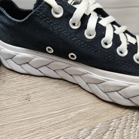 WOMENS CONVERSE CHUCK TAYLOR LIFT CABLE OX PLATFORM SIZE 6.5 568894C - Picture 6 of 10